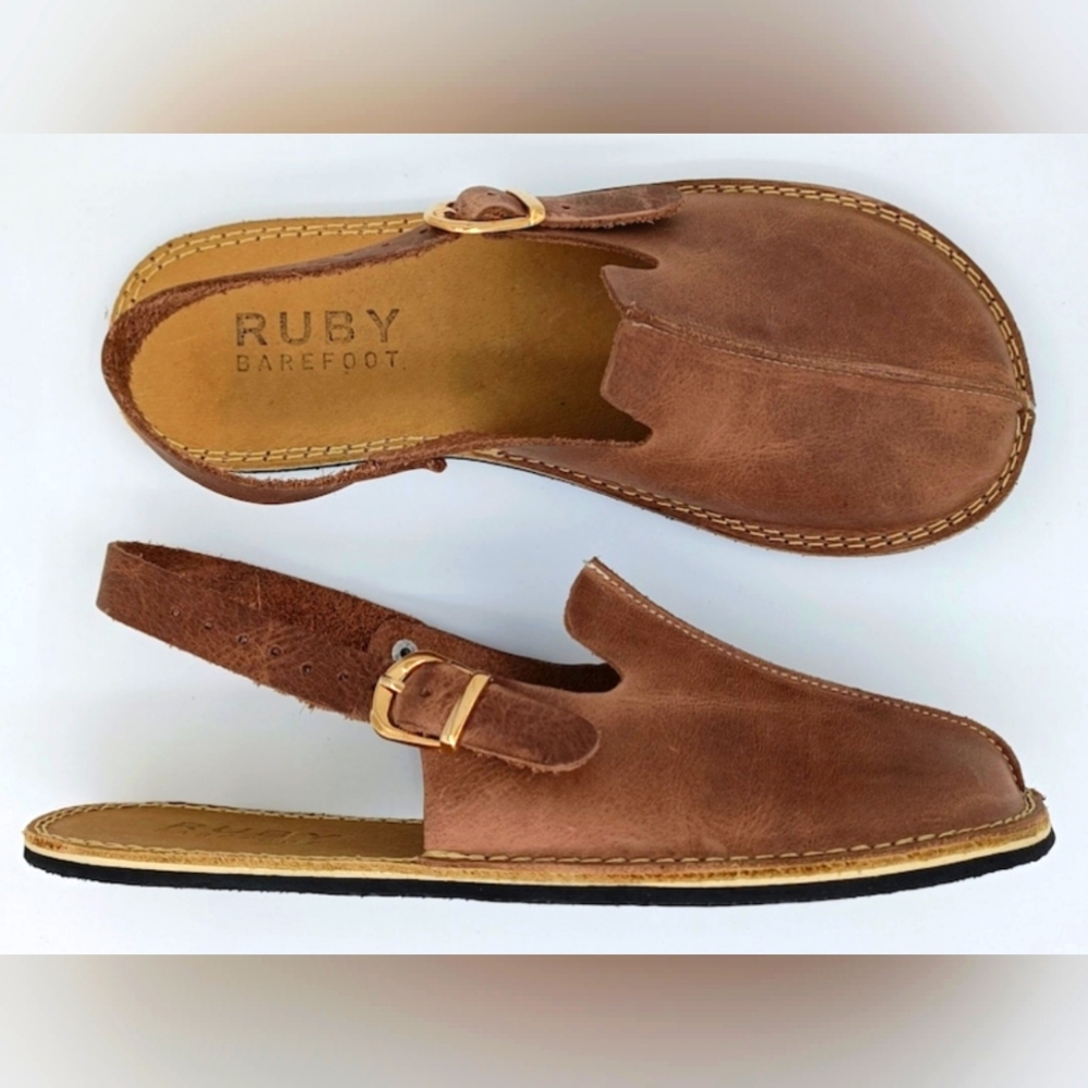 Minimalist Barefoot Handmade Leather Women Sandals size 39